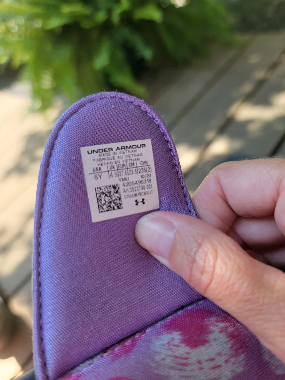 Under Armour Pink Tie-Dye Slide Sandals Size 5Y